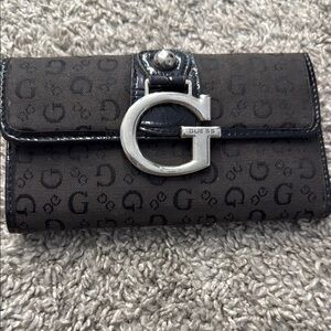 Guess Monogram Clutch with Silver Accent